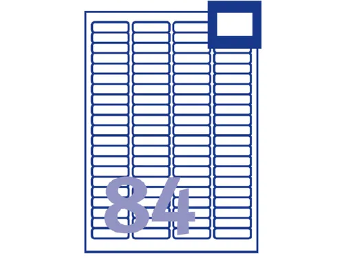 Etiket Avery J8656-25 46x11.1mm Inkjet wit 2100 stuks
