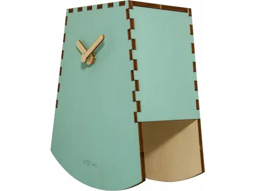 Tafelklok NeXtime Rocky 19.5x18x8.8 cm hout turquoise