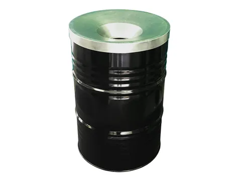 Afvalbak The Binbin Met Vlamvertragend Deksel 200 Liter Zwart