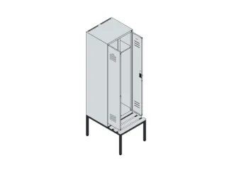 locker voor scheiding van kleding,HxBxD 2120x600x815mm,2vak - 3