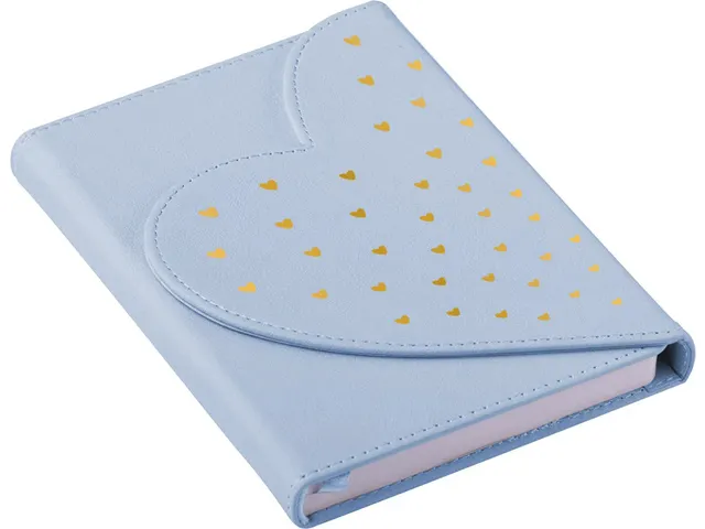 Notitieboek Èccolo DL Heart envelop Lt Blue lijn ca. 13x18 cm 80gr. 2