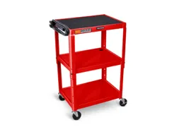 bijzetwagen,HxLxB 610-1060x610x460mm,rood,3niveau(s)