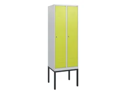 locker,HxBxD 1950x600x500mm,2vak,vak B 300mm,cil.-slot,voetonderstel