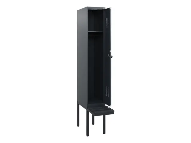 locker met bank,HxBxD 1950x300x815mm,1vak,vak B 300mm,draaigrendel