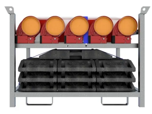 Bakenset,10Bakens M. Lampen,Voetplaten,1Opslag-/Transportpallet