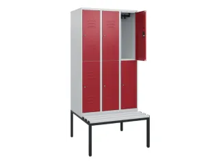 Dubbeldekse dekenkist,HxBxD 1950x900x815mm,3x2vak.,vak B 300mm - 2