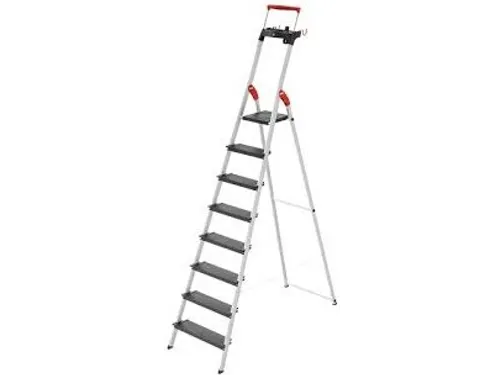 staande trap,8 XXL treden,treden/platform zwart,Stand H 1,72m