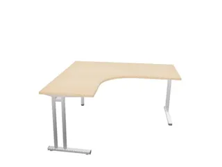 bureau in vrije vorm,HxBxD 740x1600x1600mm,vrije vorm,NE-esdoorn - 3