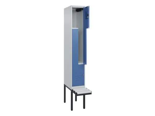 Z-garderobekast,HxBxD 2120x300x815mm,2vak,vak B 300mm,cil.-slot