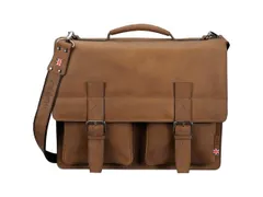 aktetas Alassio Earl leder licht bruin