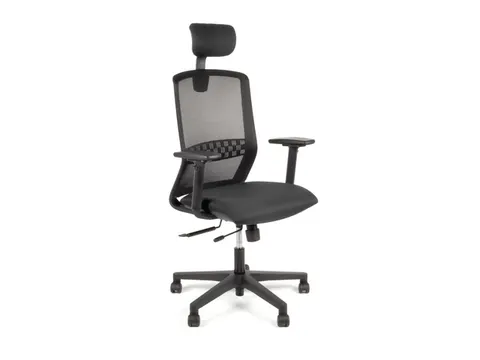 Bureaustoel EN1335 Linea Tekna 01/PT zwart/zwart met Hoofdsteun