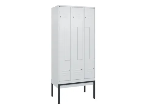 Z-garderobekast,HxBxD 2120x900x500mm,vak B 150/300mm,cil.-slot