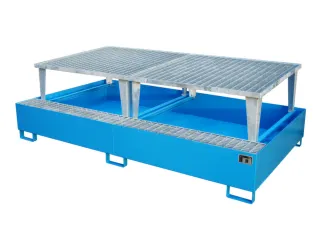 opvangbak,v. 2xIBC,opvangvol. 1000l,HxBxD 863x2650x1460mm - 2