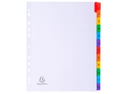 Tabblad Karton 160 Gram A4 + index 12 tabs wit