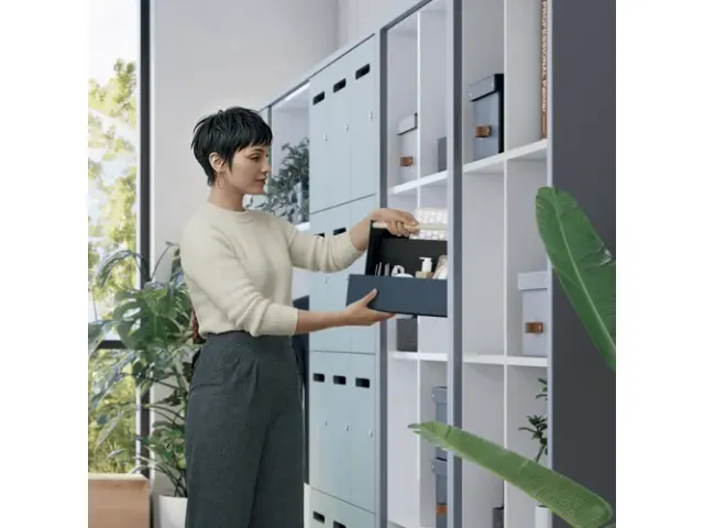 Organiseur de bureau portable Leitz tissu gris foncé
