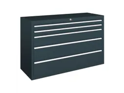 ladekast 800x1023x600mm 6laden cilinderslot RAL7035 front RAL5010