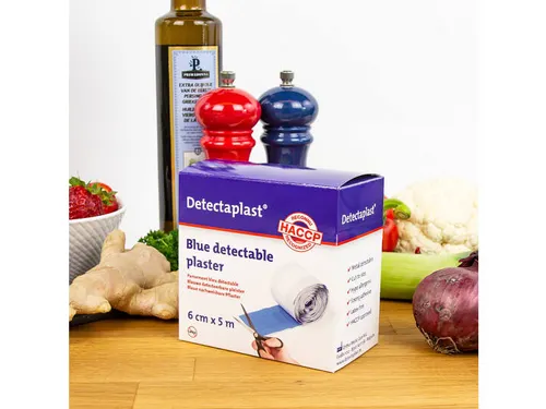 Detectaplast 8255 Textielpleister Elastisch Blauw 6cm x 5 meter