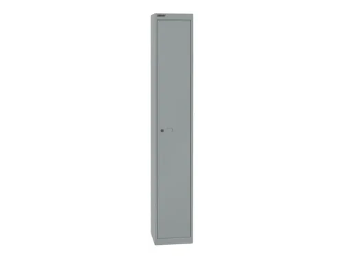 garderobekast,HxBxD 1802x305x305mm,1vak,cil.-slot,romp zilverkleurig