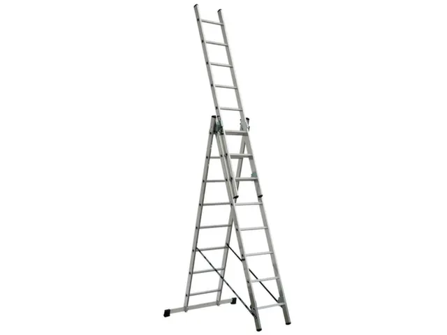 Multifunctionele Telescoopladder,3X8,Sporten,Aluminium