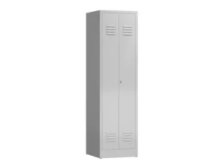 Lockerkast 1800x500x500mm 2 vakken, klinksluiting, RAL7035 - 1