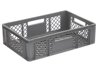 Euronorm Stapelkrat Pe 170x600x400mm 33liter Open Grijs - 1