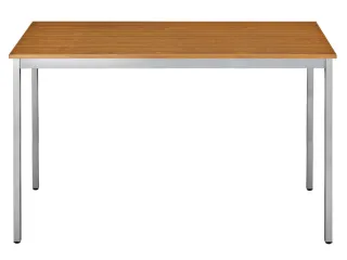 Tafel Vierkant 120x80 Cm Rechthoekig Frame Aluminium Blad Kersenhout - 1
