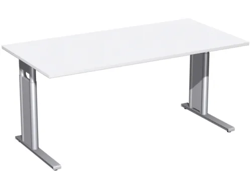 In hoogte verstelbaar bureau,HxBxD 680-820x1600x800mm,blad wit