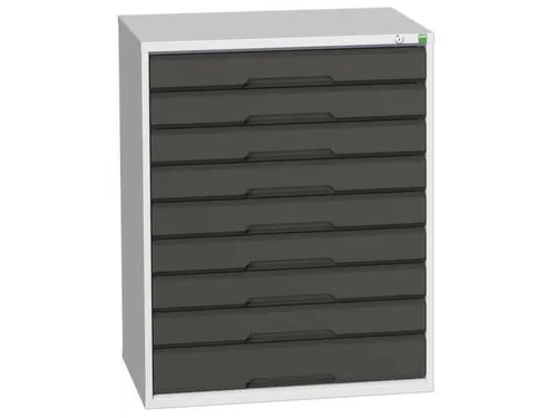 ladekast HxBxD 1000x800x550mm 9laden romp RAL7035 front RAL7016