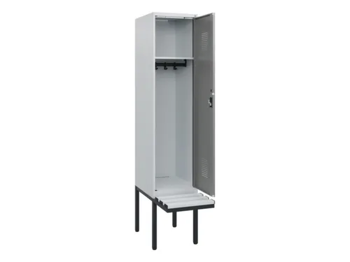 locker met bank,HxBxD 1950x400x815mm,1vak,vak B 400mm,cilinderslot