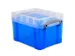 Opbergbox Really Useful 3 liter 245x180x160mm transparant blauw