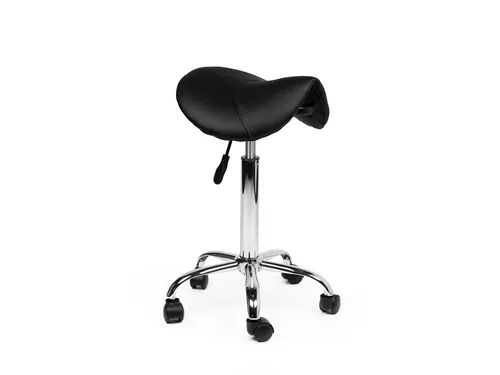 Zadelkruk Office medium harde wielen zwart