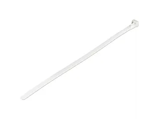 25cm Herbruikbare Kabelbinders wit nylon 100 stuks - 1