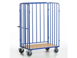 pakketwagen,draagverm. 600kg,laadvl. LxB 1000x670mm,houtetage,RAL5010