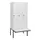 locker met bank,HxBxD 1950x900x815mm,3vak,vak B 300mm,draaigrendel