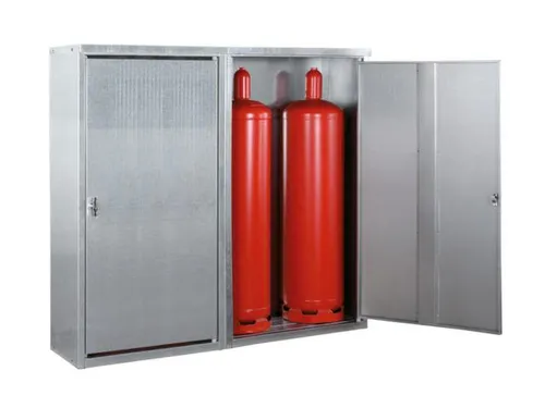 gasflessenkast,v. 4x33kg fles,HxBxD 1435x1720x400mm,m. dak
