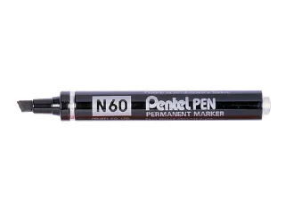 Viltstift Pentel N60 schuin zwart 1.5-5.5mm - 1