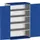 kast met sleufplaat,HxBxD 2000x1300x525mm,4xStalen bodem