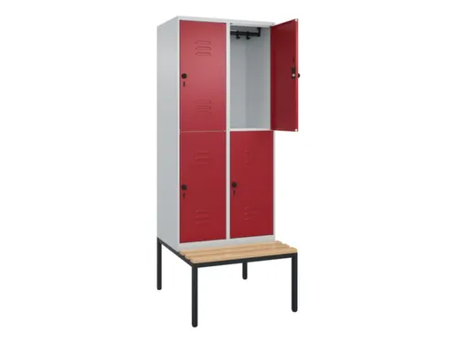 Dubbeldekse dekenkist,HxBxD 2120x800x815mm,2x2vak.,vak B 400mm