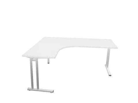 bureau in vrije vorm,HxBxD 740x1800x1600mm,vrije vorm,Bl-wit