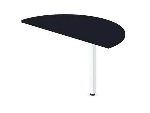 aanbouwtafel,i.h.v.,HxBxD 720-840x1200x600mm,halfrond,CC-zwart