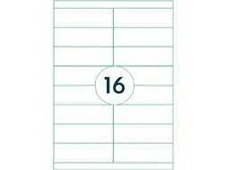 Rillprint Etiket 105x33.8mm 16 op een vel 1000 Vel