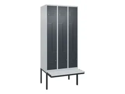 Z-garderobekast,HxBxD 2120x900x815mm,6vak,vak B 300mm,cil.-slot