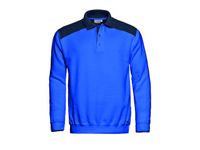 Polosweater Tesla Korenblauw/marine, Maat M