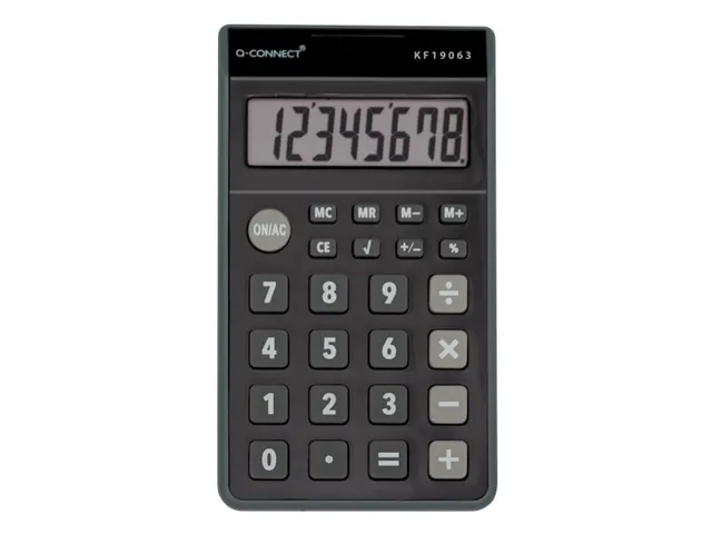 Q-CONNECT zakrekenmachine 8 cijfers Zwart