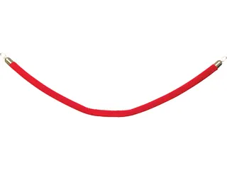 Afzetkoord Securit 150cm rood met goudkleurige knop - 2