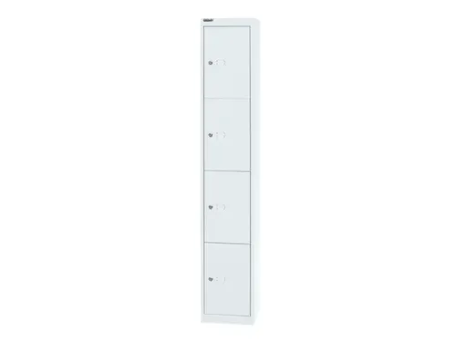 lockerkast,HxBxD 1802x305x305mm,1x4vakken,cil.-slot,romp verkeerswit