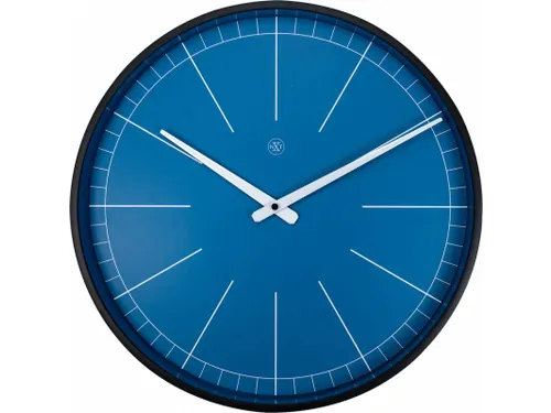 Wandklok nXt Ethan Ø 40cm blauw streepaanduiding