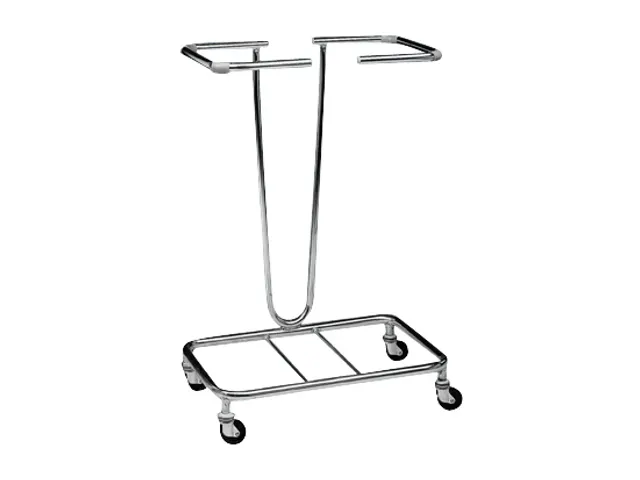 Afvalverzamelaar 1x120 Liter Afvalzak Rvs Verrijdbaar