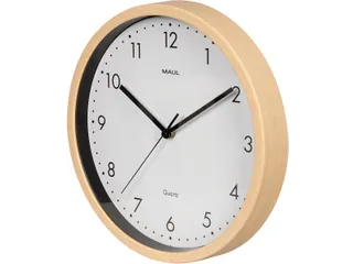 wandklok Grain quartz 31 cm kunststof licht hout - 2