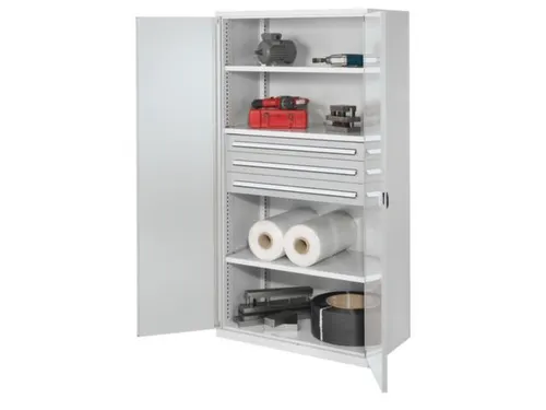 Materiaalkast Dubbelwandige Deur 1950x1000x600mm 3legborden 3laden
